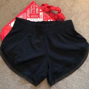 Lululemon mesh running shorts, size 4